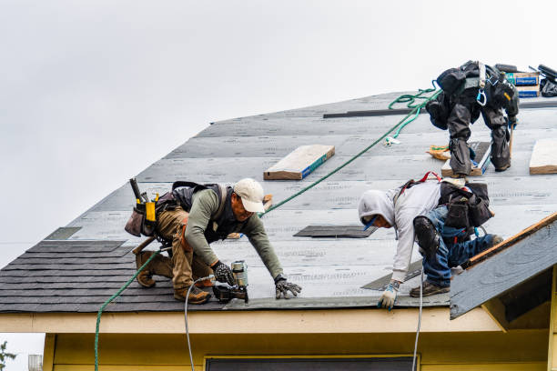 Professional Gutter Installation technician working in Ida, MI